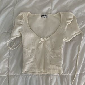 I am Gia white blouse